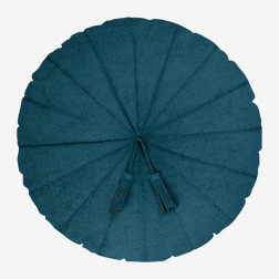 Almofada Redonda - Boucle Turquesa
